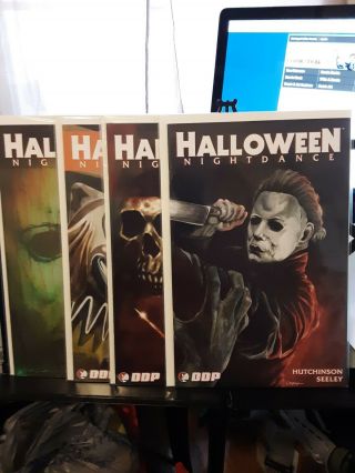 Halloween Nightdance Comics Full Cover B Set 2008 1 - 4.  Michael Myers.