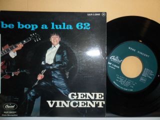 Gene Vincent.  Be Bop A Lula 62.  French Capitol 4 Track Ep.  7 " Vinyl.  45 Rpm