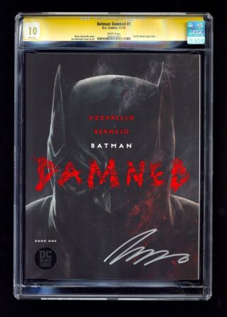 Batman: Damned 1 Cgc 10.  0 Ss (2018) - Signed Azarrello - 1st Dc Black Label