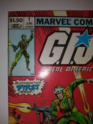 G.  I.  Joe,  A Real American Hero 1 (Jun 1982,  Marvel) Mid Grade 2