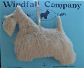 Wheaten Scottish Terrier Dog Plush Christmas Canine Ornament 2 By Wc