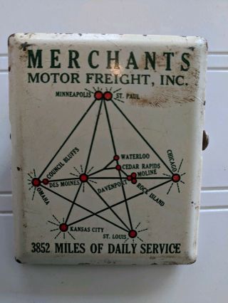 Vintage,  Merchants Motor Freight Large Metal Advertising Clip