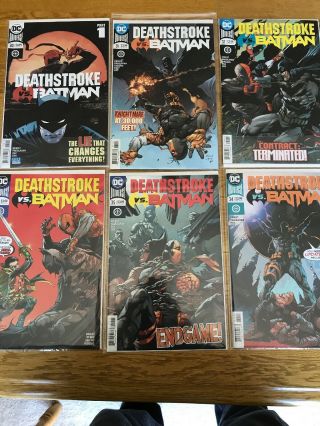 Dc Comics Deathstroke 30 31 32 33 34 & 35 Deathstroke Vs Batman 1 - 6