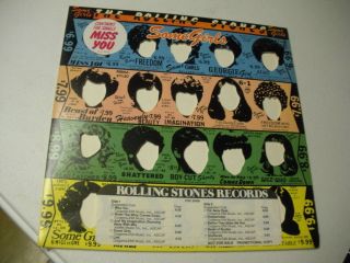 Rolling Stones Promo Lp Some Girls Ex/vg,  Hype Sticker Coc39108 Gold Promo Stamp