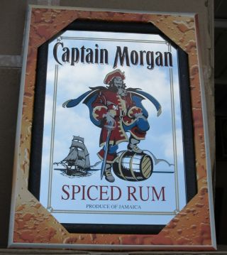 Mirror Captain Morgan Spiced Rum Pub/bar,  Mancave,  Home Decoration