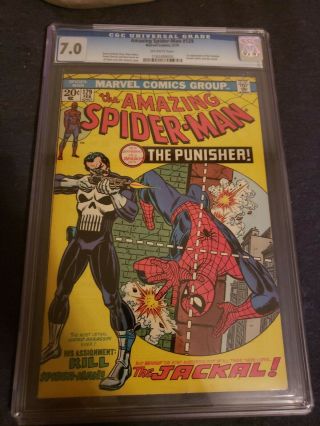 The Spider - Man 129 Cgc 7.  0 1st Punisher And Jackal Huge Marvel Key