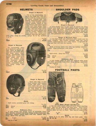 1934 Advert D&m Draper & Maynard Football Leather Helmet Shoulder Pads Shoes