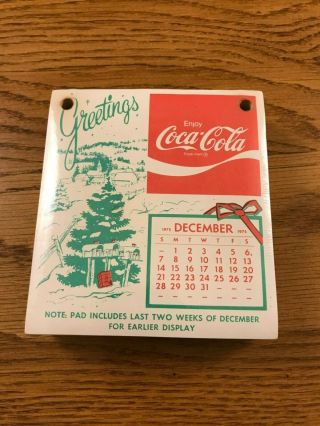 1976 Coca Cola Wall Calendar Pad Refill Complete Old Stock