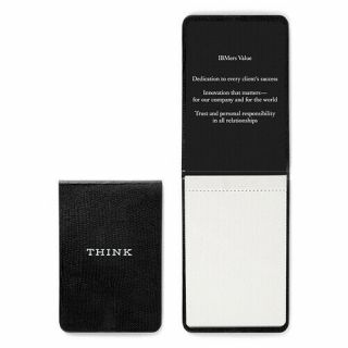 Ibm Think Sign Notepad W/ Refills Computer Desk Accessory Collectible Gift