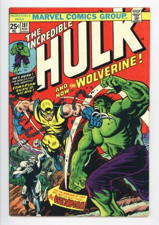 Incredible Hulk 181 Vol 1 1st App Of Wolverine W/ Marvel Stamp