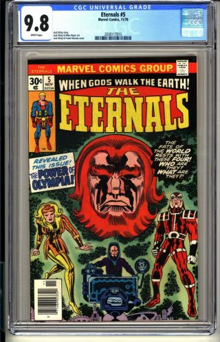 Eternals 5 Cgc 9.  8 Wp Nm/mt Marvel Comics 11/76 1st App Domo,  Makkari,  Thena