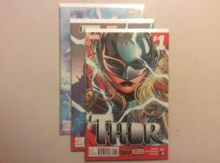 Thor (vol 4) 1,  2,  3 | Marvel Aaron Dauterman Lady Thor