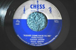 Blues 45 Rpm Record By - Claudia Swann - Please Come Back To Me / I Wanna Hug Ya