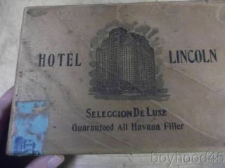 Hotel Lincoln,  York City - - Early Advertising Items - Cigar Box & Rate Card 3