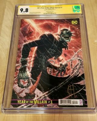 Cgc Ss 9.  8 Dc Year Of The Villians 1 1:500 Signed By Jim Cheung Variant Nm/mt