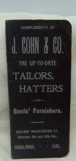 1901 Oakland California J.  Cohn & Co.  Men 