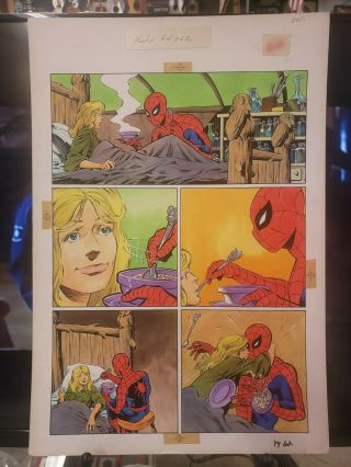 Bernie Wrightson Art Spider - Man: Hooky Page 62 Colored Board