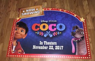 Disney Pixar Coco Now Showing Movie Toys R Us Display Sign RARE 2