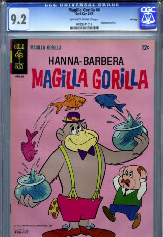Magilla Gorilla 4 (1965) Gold Key Cgc 9.  2 Ow/white Back Cover Pin - Up