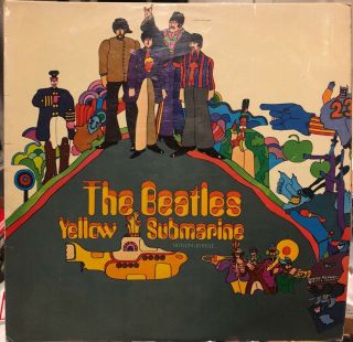 The Beatles Yellow Submarine Uk Mono Lp 1st Issue Rare Vg Apple 1969