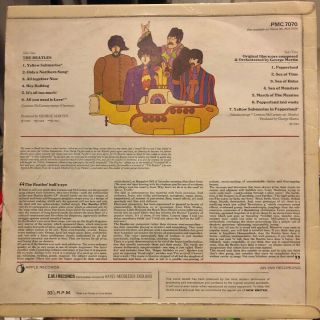 The Beatles Yellow Submarine UK Mono LP 1st Issue Rare VG Apple 1969 2