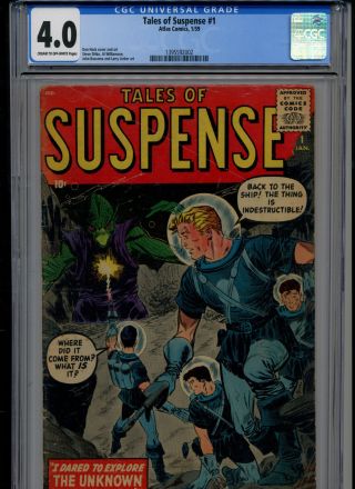 Tales Of Suspense 1 Cgc Graded 4.  0 (atlas Comics 1959)