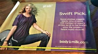 2008 Got Milk Taylor Swift Vinyl Banner 4 Ft X 6 Ft.  Swift Pick