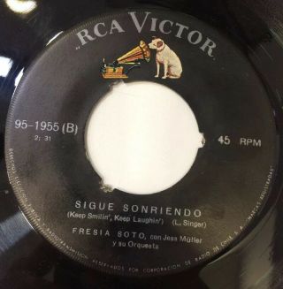 FRESIA SOTO CHILE SINGLE LATIN SOUL EVERYDAY EX RARE RCA 45 RPM 7 