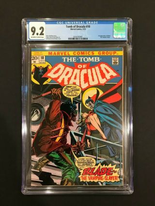 Tomb Of Dracula 10 - Cgc 9.  2 (first Appearance Of Blade)