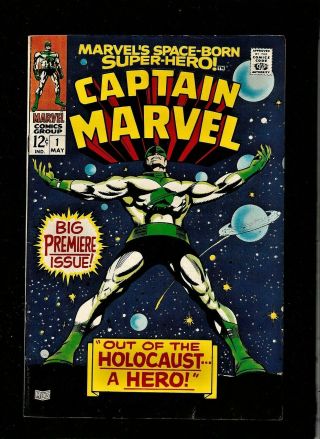 Captain Marvel 1 1968 Marvel Silver Age Carol Danvers Very Sharp 4 Day
