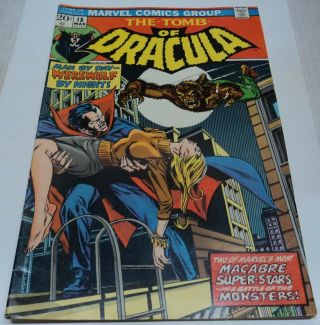 Tomb Of Dracula 18 (marvel Comics 1974) Werewolf By Night Crossover (fn -)