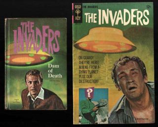 The Invaders Dam Of Death Hc Book 1967 & Comic Book Aliens Are Here Silver Age
