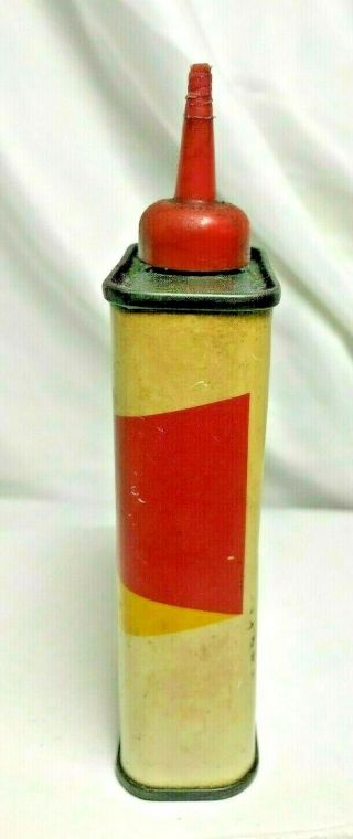 Antique SHELL Handy Oil 4 Oz Can - Vintage Household Oiler Tin Rare Design (A006) 3