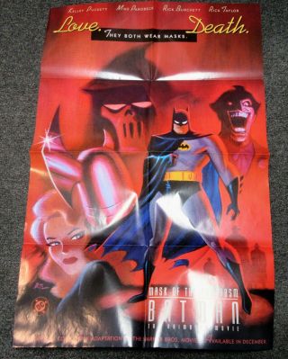 Dc Comics Batman Mask Of The Phantasm Movie Poster 22 " X 34 " 1993