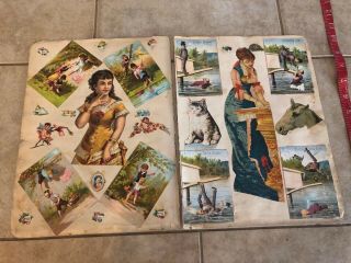 2 - Antique Victorian Double - Sided Scrapbook Pages - 2