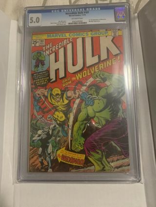 Incredible Hulk 181 Cgc 5.  0 Complete First Full Appearce Of Wolverine