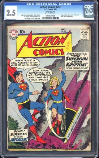 Action Comics 252 Cgc 2.  5 1st Appearance Of Supergirl