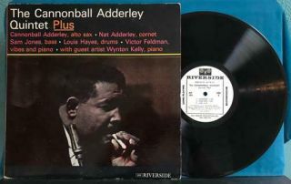 Cannoball Adderley Quintet Plus Og 1961 Riverside White Label Promo 1st Press Lp