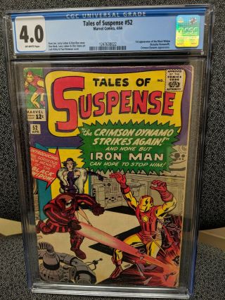 Tales Of Suspense 52 Cgc 4.  0 With Ow Pages.  1st App Of Black Widow