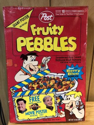 Rare Still 1995 Fruity Pebbles Cereal Box Flintstones Movie Poster