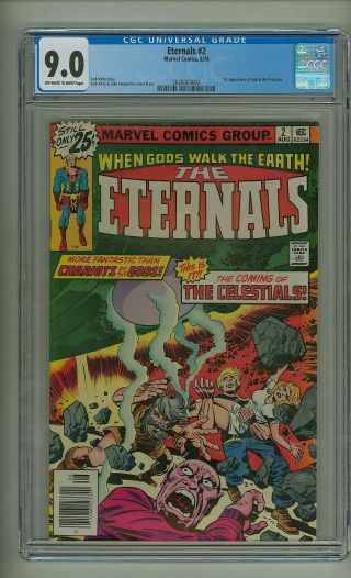 Eternals 2 (cgc 9.  0) Ow/w Pages; 1st App.  Ajak And Celestials; Kirby (c 24793)