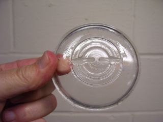 3 Clear Glass Ball Mason Jar Lids Covers For Wire Bale Jars,  Regular Size