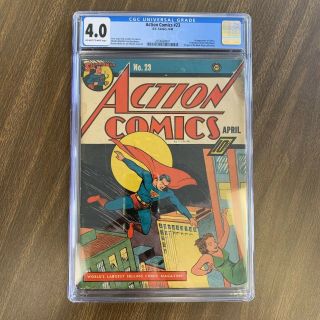 Dc Action Comics 23 Cgc 4.  0 1st Lex Luthor 1st Daily Planet