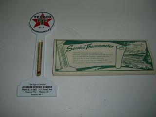 Texaco Plastic Pole Thermometer With Box