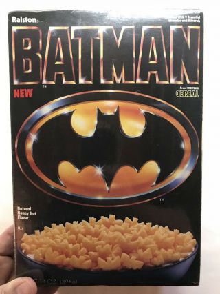 Batman Cereal Full Box with First Bank Offering on Pack - 1989 2