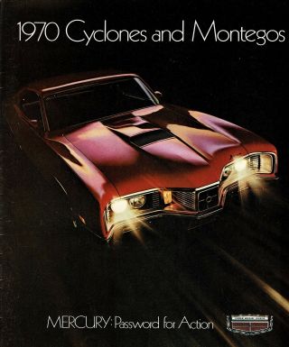 1970 Mercury Cyclone & Montego Gt Spoiler Mx Dealer Sales Brochure