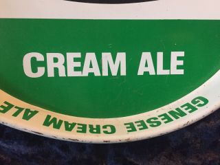 Vintage GENESEE Cream Ale Green & White Beer 11 3/4” Metal Serving Tray 2
