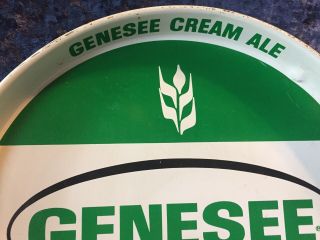 Vintage GENESEE Cream Ale Green & White Beer 11 3/4” Metal Serving Tray 5