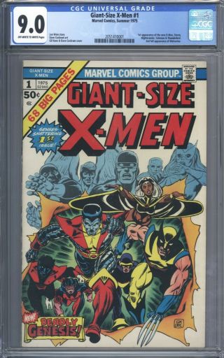Giant Size X - Men 1 Cgc 9.  0 Looks Incredible 1st Storm Colossus Nightcrawler