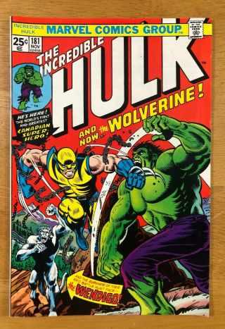 The Incredible Hulk And Now The Wolverine 181 1974